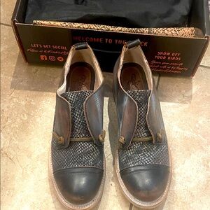 Freebird Mabel Black Multi Oxford leather shoe